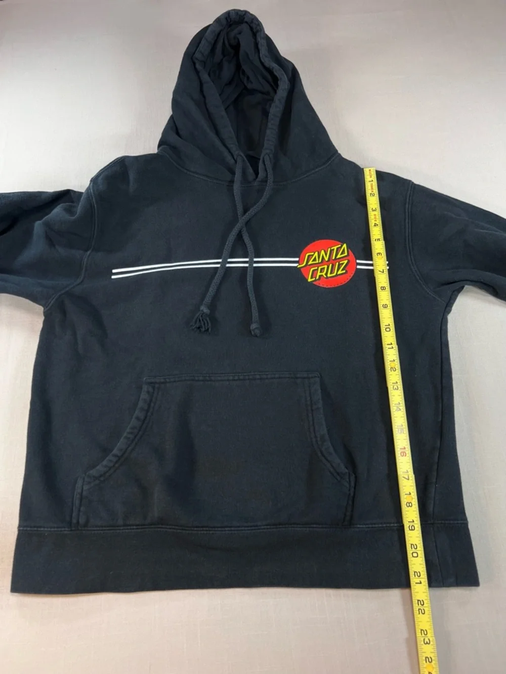 Santa Cruz Skateboards Classic Dot Hoodie Sweatshirt Black Kids L Pullover